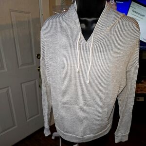 Caution to the wind, Gray Ribbed hoodie